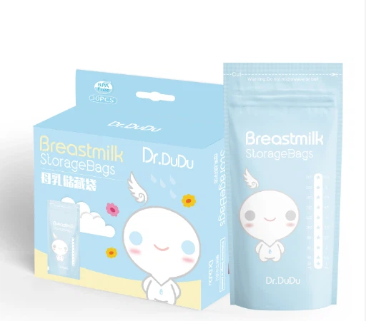 Pielāgoti apdrukāti plastmasas stāvošie iepakojumi atkārtoti lietojami mājdzīvnieku/pe BPA maisi bez mātes piena uzglabāšanas