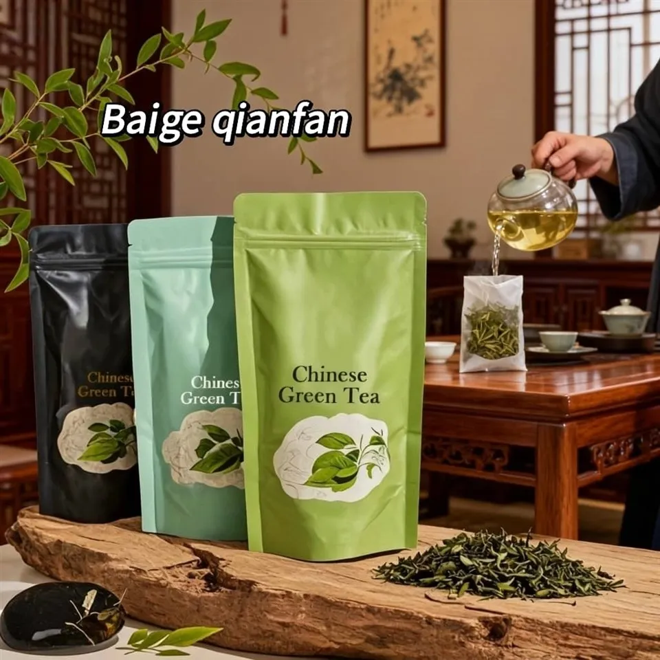 Zaļās tējas iepakojuma maisiņi