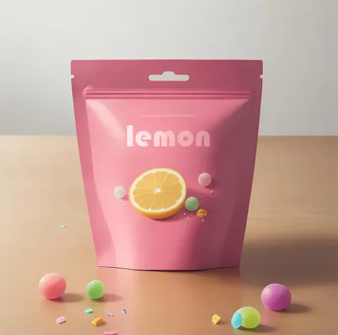 Populārs plastmasas pārtikas maisiņš ar rāvējslēdzēju Plastmasas maisiņš pielāgota raksta plastmasas pārtikas maisiņu iepakojums